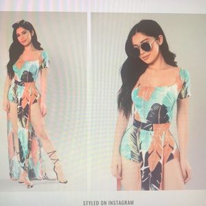 Tropical floral dress